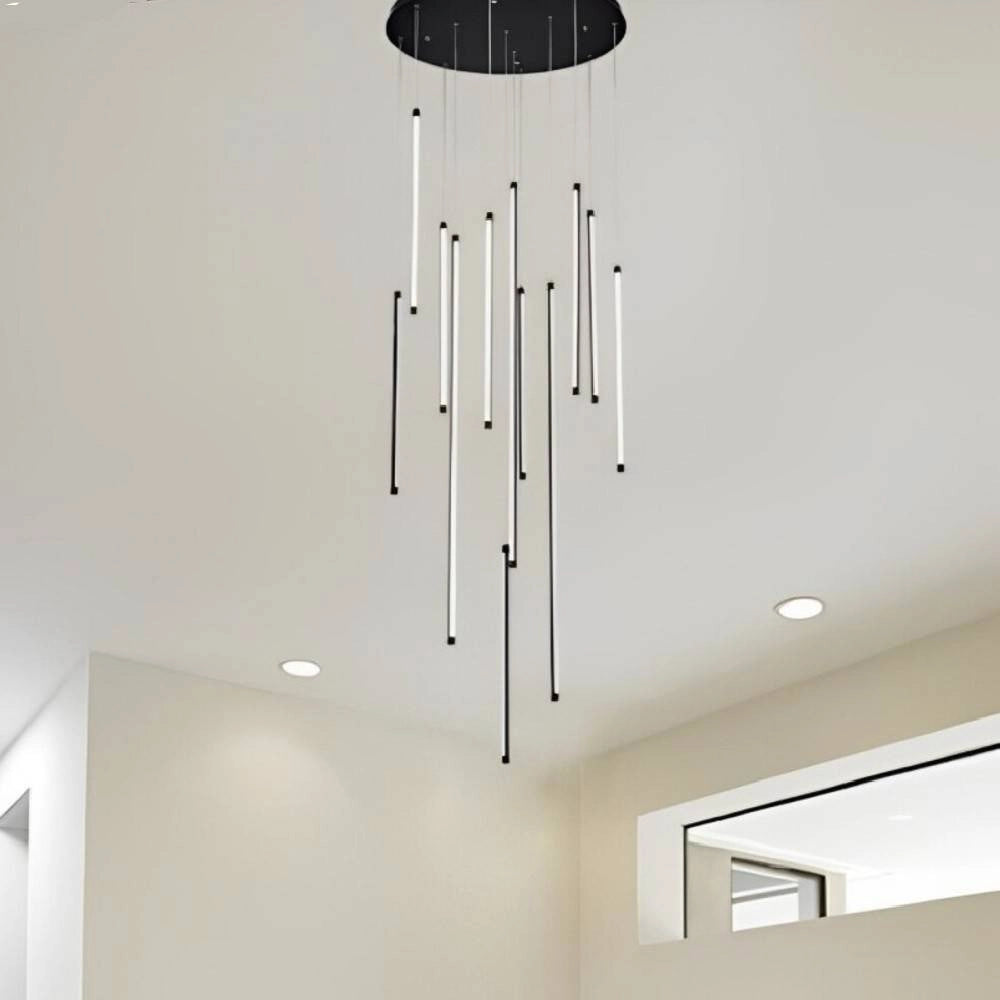Trade Shop - Lampadario Sospeso 105 W Moderno Pendenti Led Nero Luce 4000k 6500k 3000k Lp-45n -