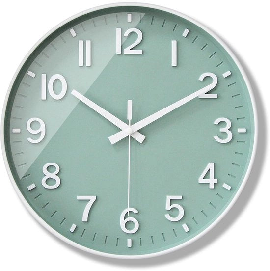 Orologio da parete 30cm, senza suono tattile, movimento di scuotimento silenzioso, orologio da parete facile da leggere, orologio per camera, ufficio, scuola, cucina