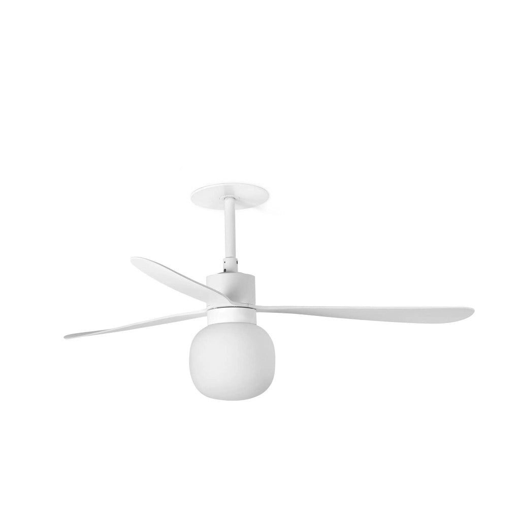 FARO Amelia Recess ventilatore a soffitto bianco opaco ABS motore DC 6 velocita funzione inversa TUYA ø1320 mm modello FARO-33760RWT2W