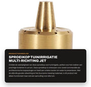 Sproeikop per irrigazione - Fonteinsproeier - Multi-richting Jet - Aree di connessione 1/4", 1/2", 3/4" - Installazione confortevole - Fonteinsproeier con getto multi-direzionale