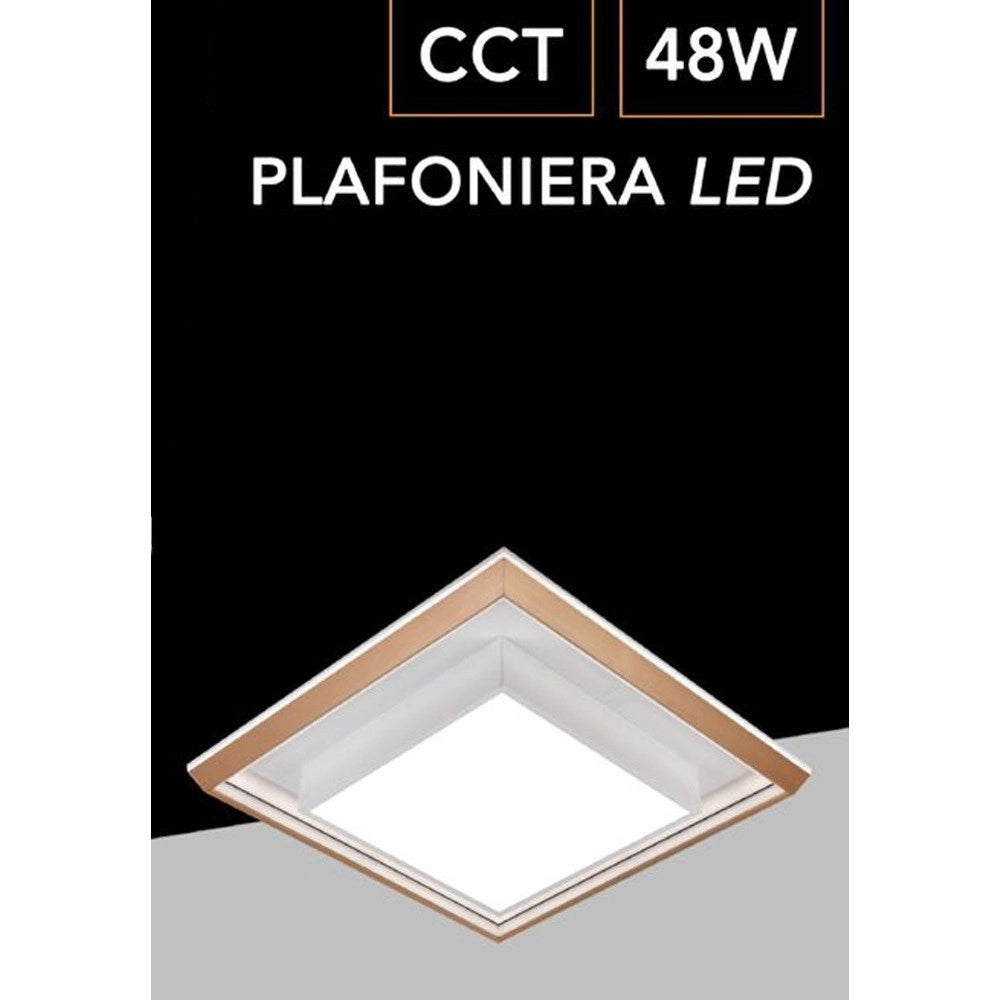 Trade Shop - Plafoniera Led 48 Watt Cct 3 Colorazione Luce Gestibile Con Telecomando App C61-3c -