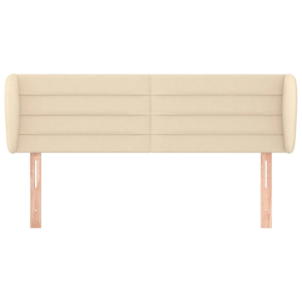 Testiera | Testata ad Orecchio Crema 147x23x78/88 cm in Tessuto