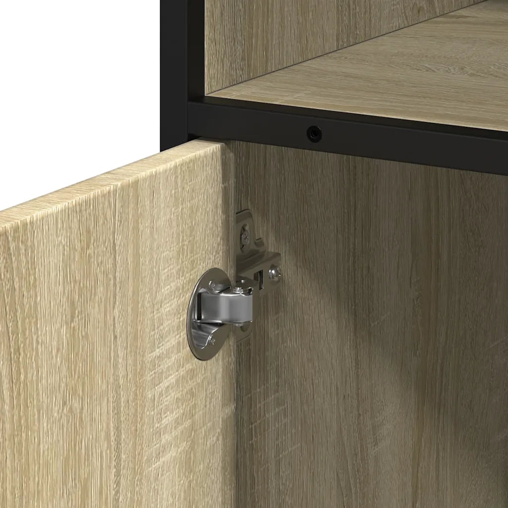 vidaXL Armadietto Bagno Rovere Sonoma 35x37,5x100 cm Legno Multistrato