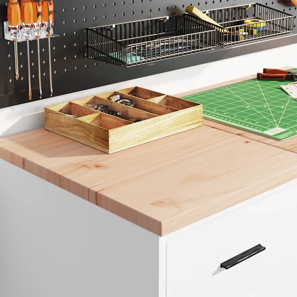 Armadietto da Garage Bianco 40x51x85 cm Legno Massello di Pino CFW8955824