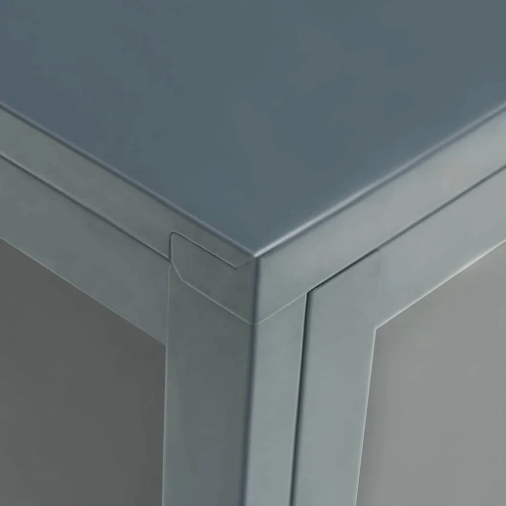 Credenza | Madia | Buffet da pranzo | Armadio da pranzo Antracite 75x35x105 cm in Acciaio e Vetro