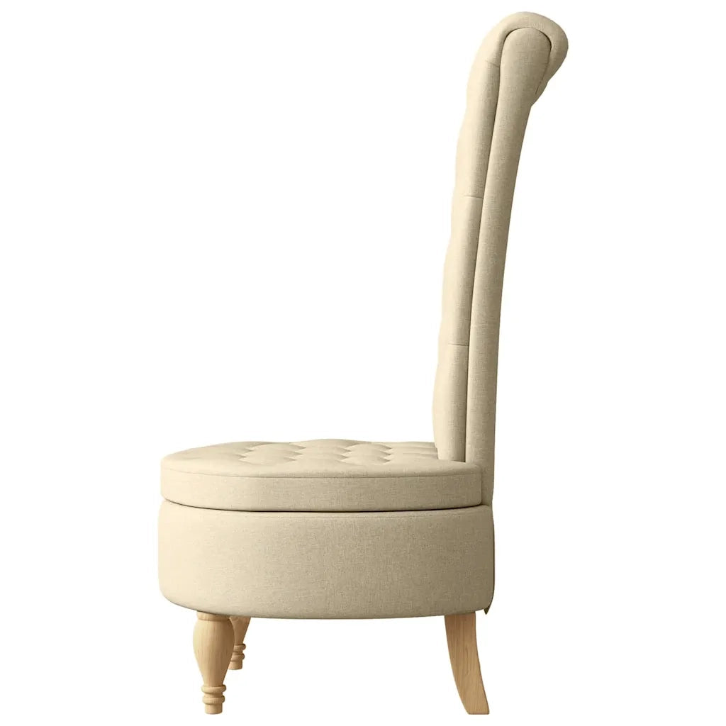 Poltrona Slipper Crema 56,5 x 70 x 110 cm Tessuto