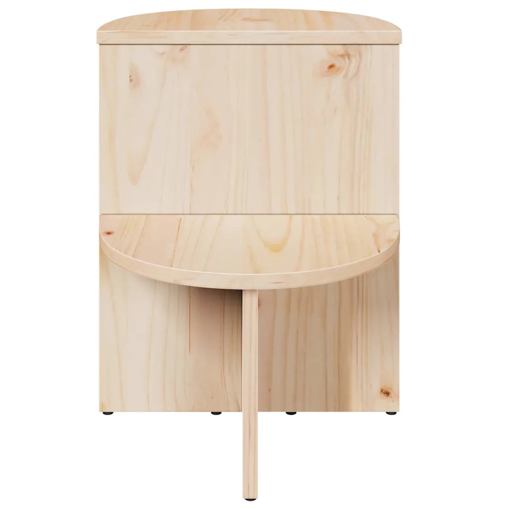 vidaXL Tavolo laterale Naturale 50 x 40 x 50 cm Legno di pino massello