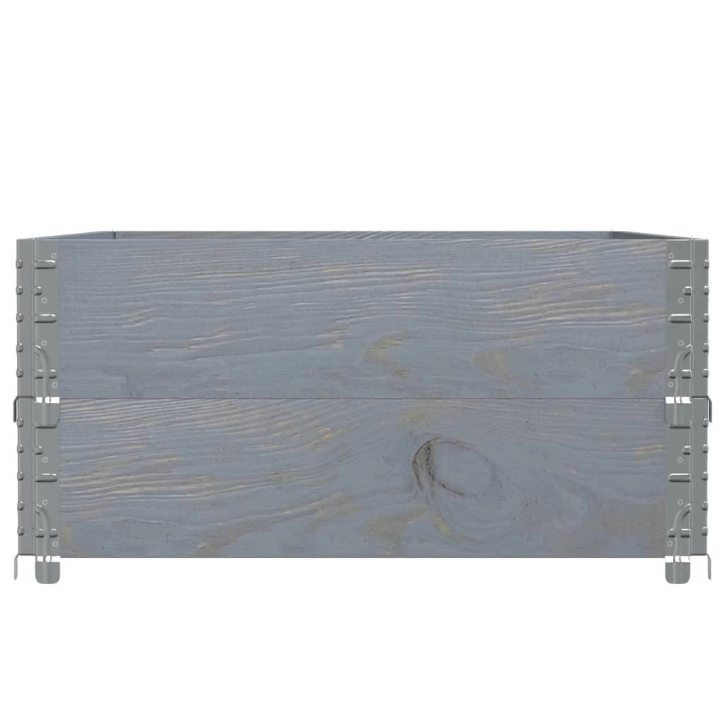 Vassoio per fioriera aiuola rialzata piante fiori terrazza giardino 120 x 80 cm legno massello di pino grigio 02_0037407