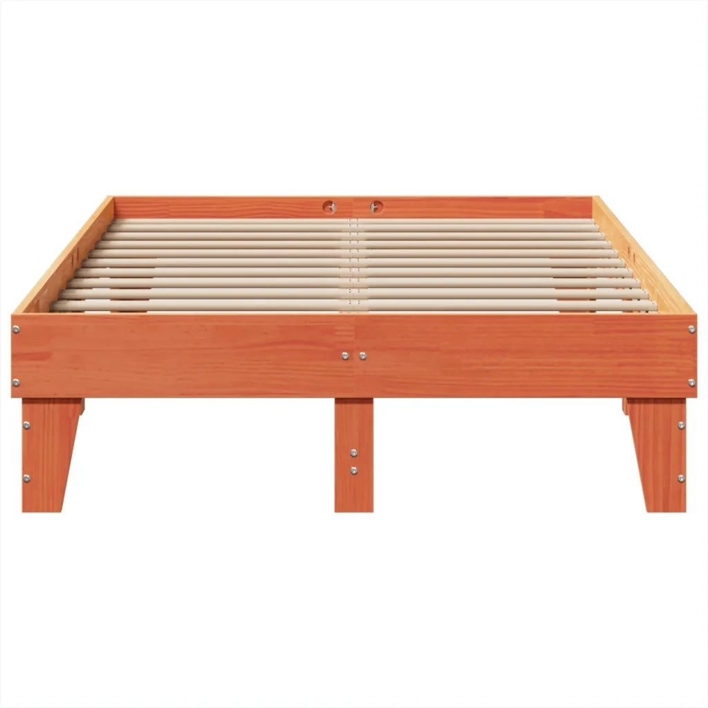 Letto senza Materasso Marrone Cera 120x200 cm in Legno di Pino