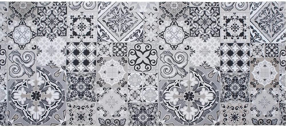 Tappeto passatoia antiscivolo made in Italy diversi modelli 50x100cm - MaiolicaGrigia