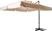Ombrellone da Giardino Palo Manovella 3x3 con Flaps Laterali, Antracite-Ecrù