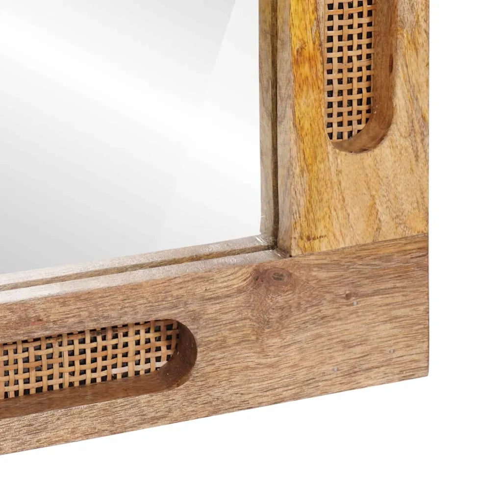 Specchio da bagno con specchio Marrone 50 x 2,5 x 70 cm