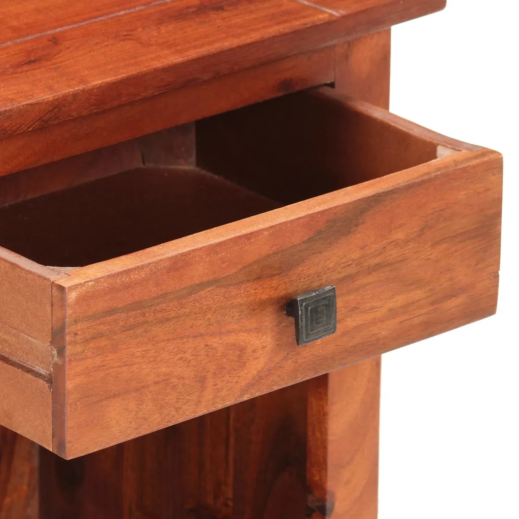 Comodino-Tavolino da notte 40x30x50 cm in Legno Massello di Acacia 729396