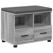 Panca per ingresso con cuscino Sonoma grigia 60 x 38 x 46 cm