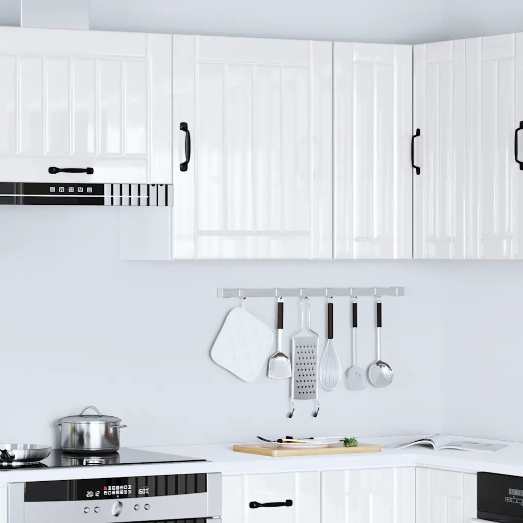 Pensile da Cucina Lucca Bianco Lucido in Legno Multistrato 853801