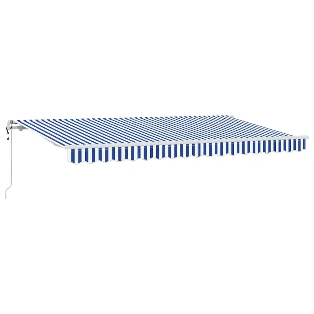 Tenda retrattile-Tenda parasole per balcone Blu 350 x 200 cm Tessuto 226644