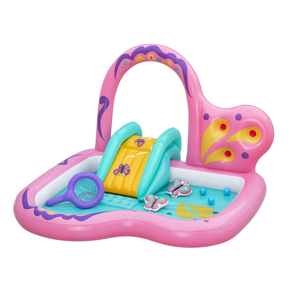 Trade Shop - Centro Giochi Gonfiabile Acquatico Per Bambine Forma Farfalla 180x180x117cm Piscina 53175 -