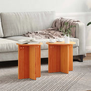 vidaXL Tavolino da salotto 2 pcs Cera marrone 41.5 x 41.5 x 41 cm