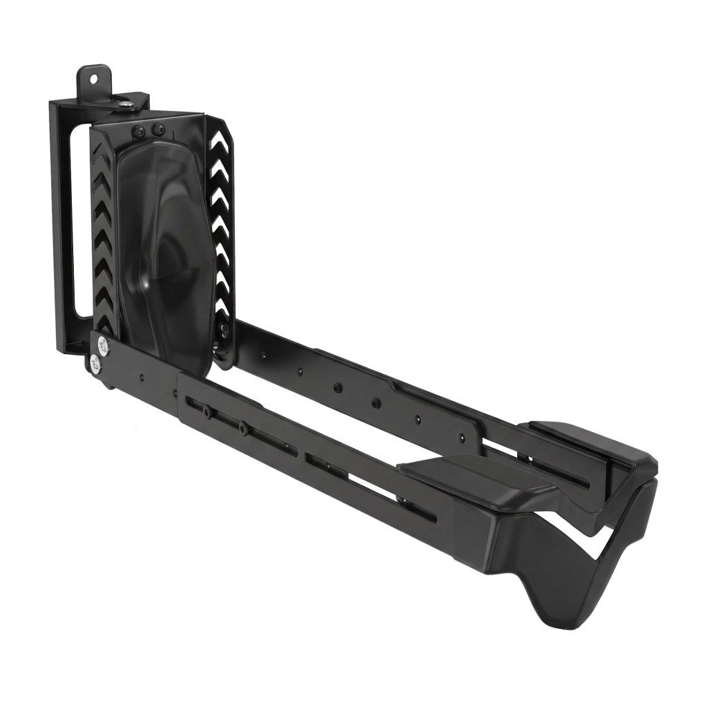 Docker - Portabici Verticale a Parete 63x18,5x9 con Rotazione Girevole da Garage in Acciaio Nero