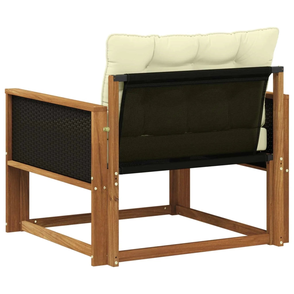 Set di divani da esterno-Sofa da giardino Legno di Acacia Massello e Textilene 226023