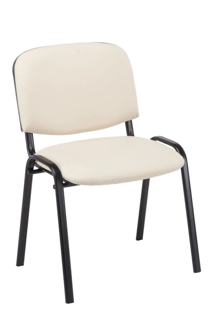 Set 4 Sedie Ufficio Ken Imbottite In Similpelle crema
