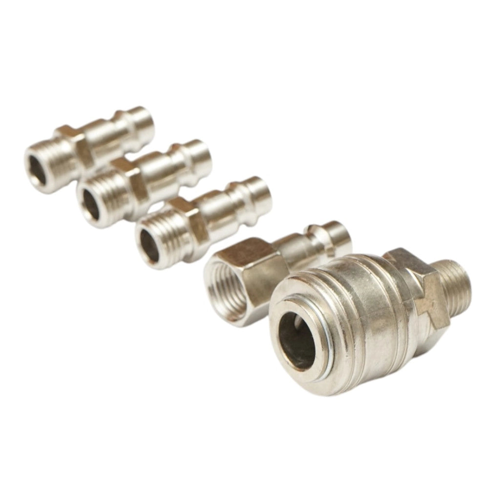 Set di 5 raccordi rapidi da 1/4 per tubi dell'aria compressa e utensili pneumatici
