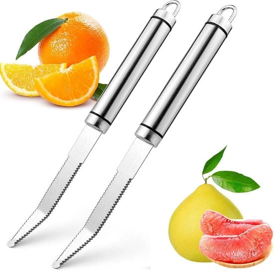 Citrusschiller Professionale a Due Pezzi in Acciaio Inossidabile con Laminatura a Doppia Riga e Estremità Curva per la Cucina