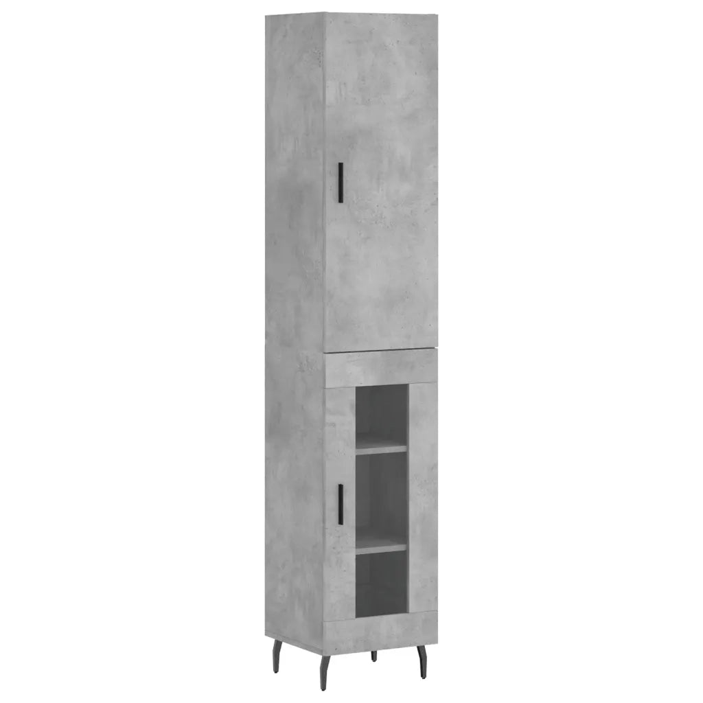 Credenza Grigio Cemento 34,5x34x180 cm in Legno Multistrato 3199061