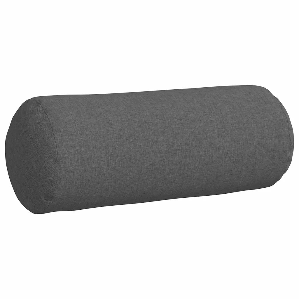 Cuscini a rullo 2 pz | Cuscini per sedie Grigio scuro ? 15 x 40 cm Tessuto