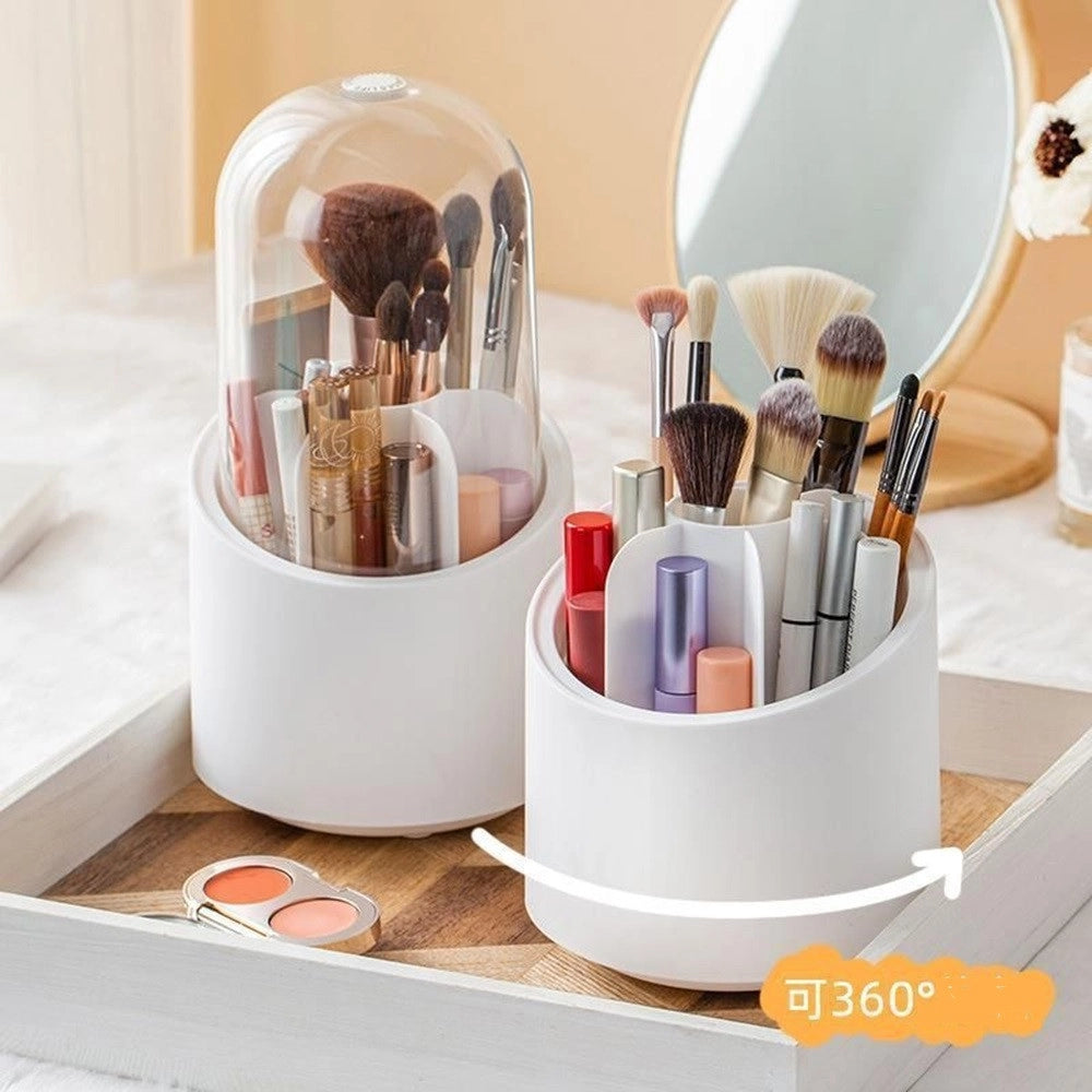 Trade Shop - Organizer Porta Trucco Anti Polvere Make Up Tazza Rotante 360° Impermeabile -