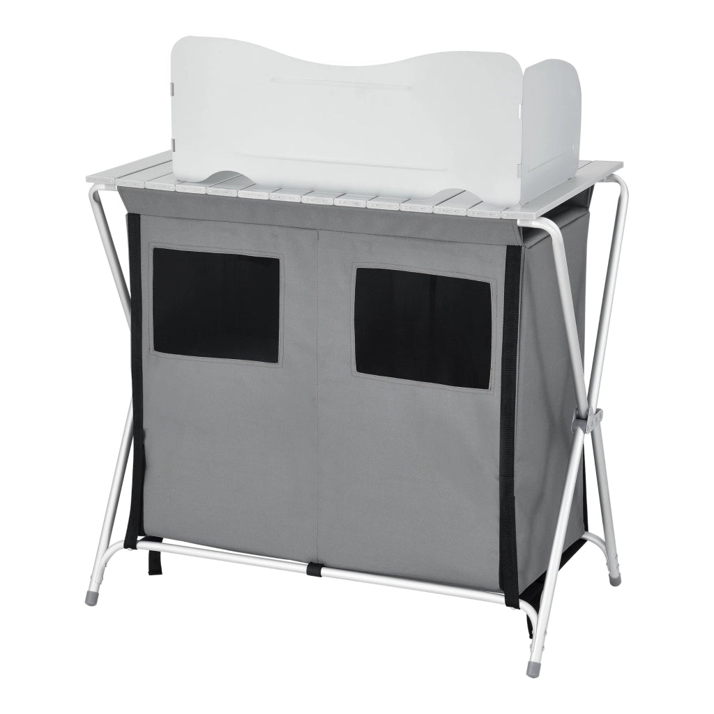 Mobile da cucina da esterno pieghevole Tullinge 105 x 80 x 51 cm grigio 03_0008669