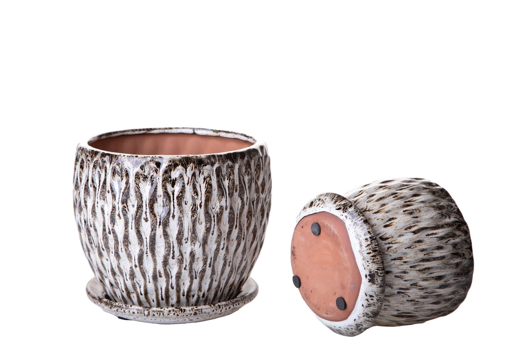 Set 4 Vasi di Ø 19 e 14 cm Damascato