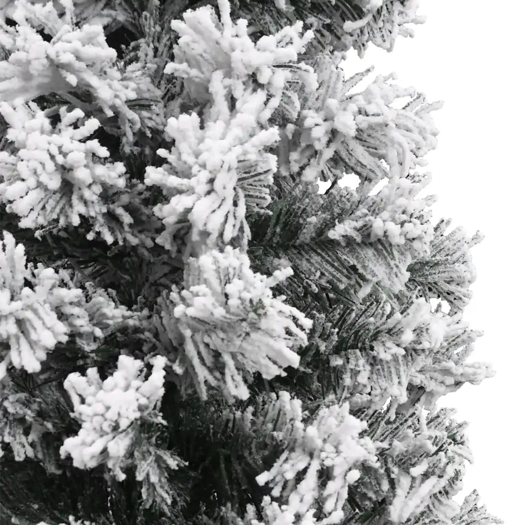 Albero di Natale Artificiale-Decorazioni natalizie con Neve Fioccata Verde 240 cm PVC