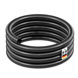 Tubo per laghetti a spirale spiralato per aspirazione 50 m 38 mm (1 1/2") nero