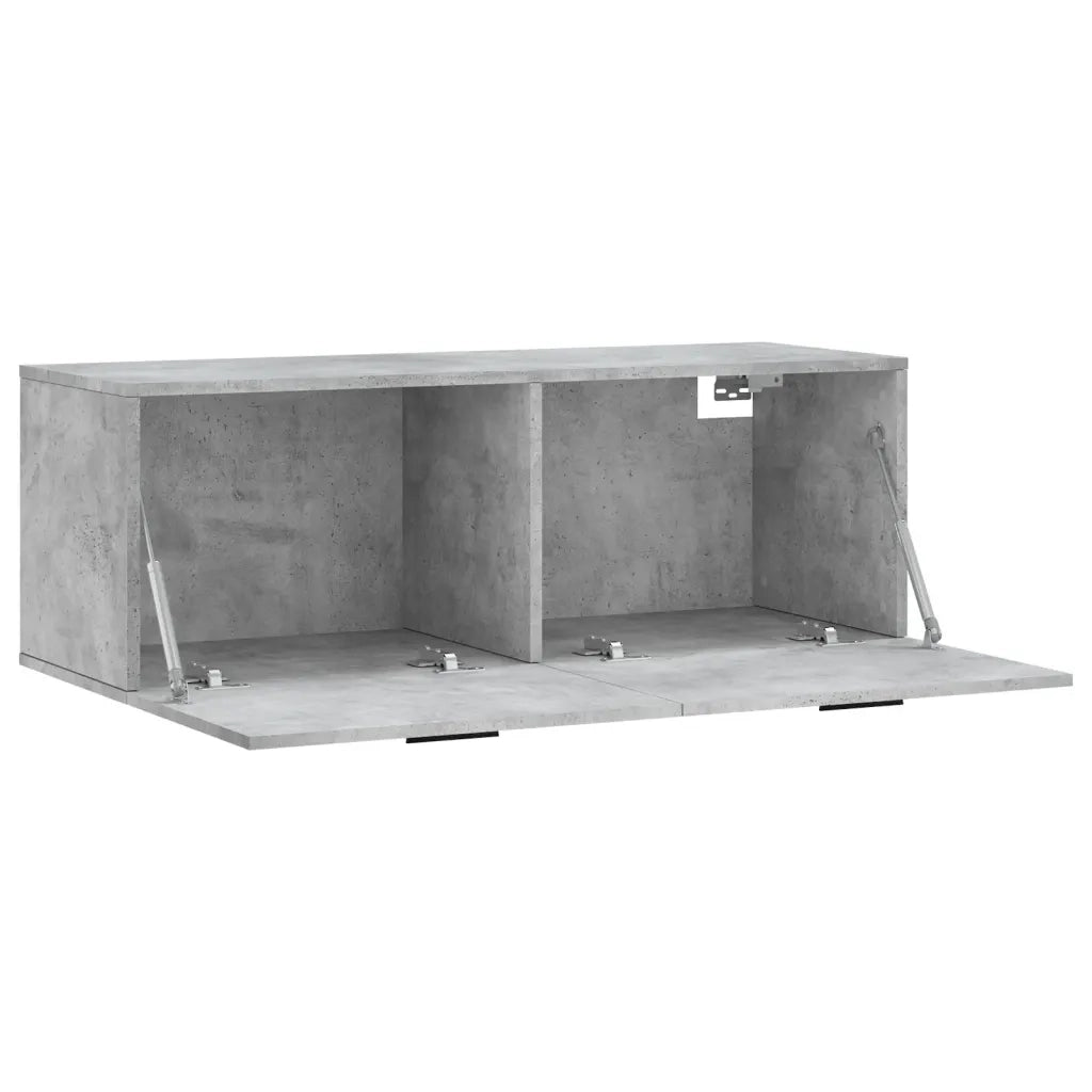 Armadietto a Muro | Mobile a Parete Grigio Cemento 100x36,5x35 cm Legno Multistrato
