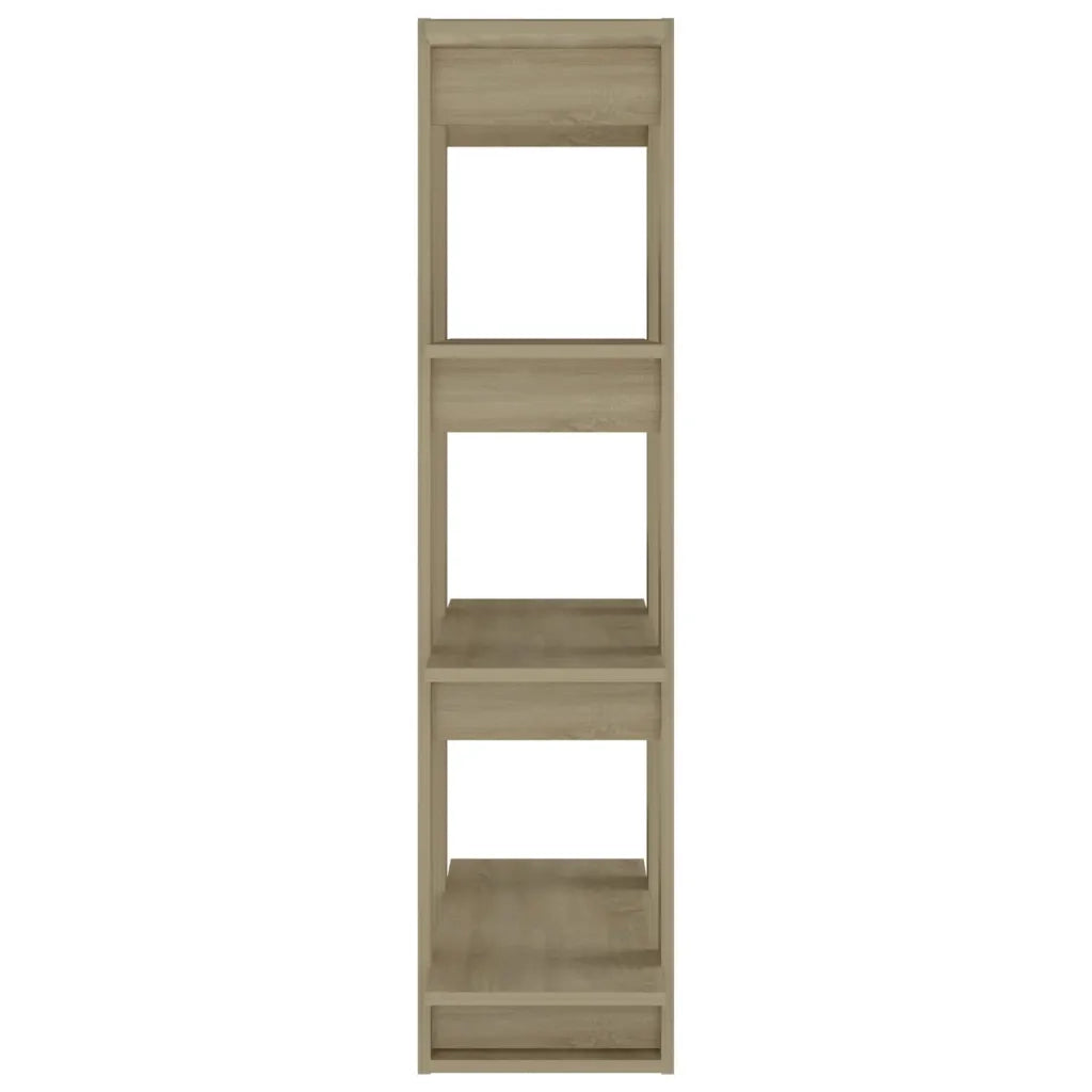 Libreria Divisorio-Scaffale per Libri-Mobile di Stoccaggio Rovere Sonoma 80x30x123,5 cm