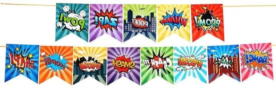 Banner Supereroe per Festa di Compleanno decorazioni con tema supereroi
