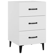 Comodino | Armadio da Notte | Mobiletto da notte Bianco 40x40x66 cm in Legno Multistrato