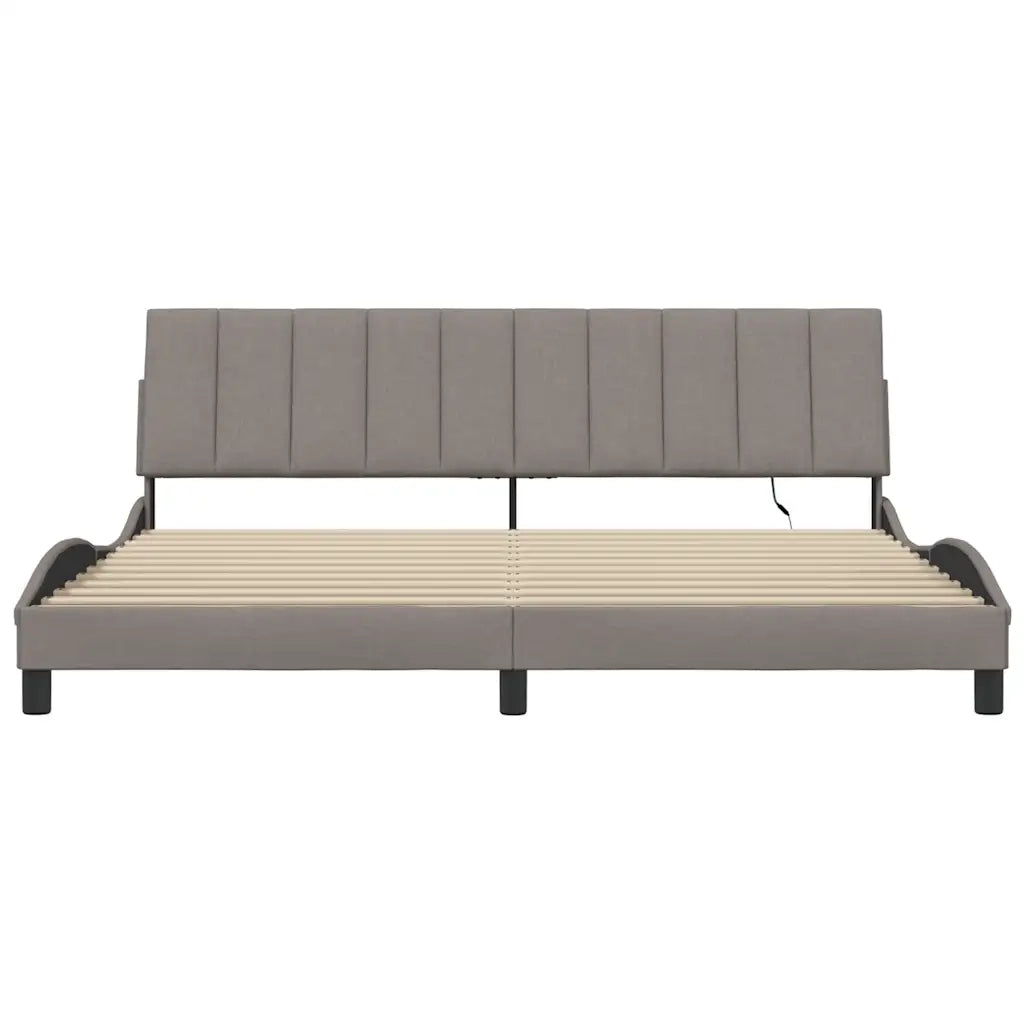 Giroletto senza Materasso Hanko Tortora 200x200 cm in Tessuto 3310486