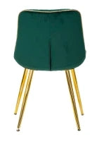 Sedia Paris Verde/Gold Set 2 Pz Cm 51X59X79