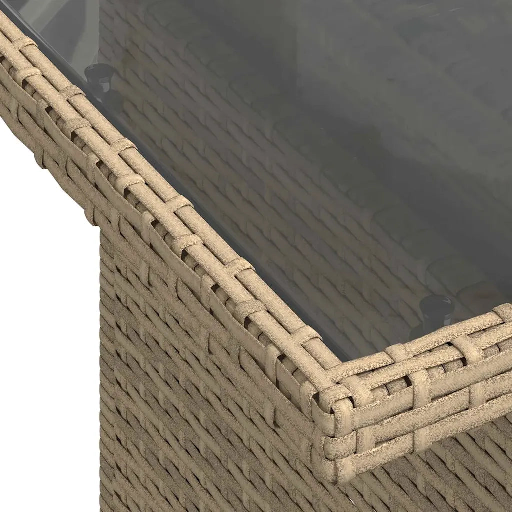 Set Divano da Giardino 9 pcs Beige e Crema polyrattan 3357894