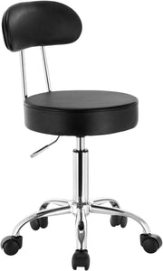 Sedie Ufficio Sedia da Scrivania Sgabelli con Schienale PU Cromato Girevole Moderno Nero 1 Pz