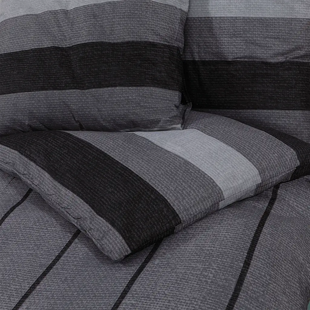 Set Copripiumino Grigio Scuro 140x200 cm in Cotone CFW7168224