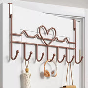 Trade Shop - Appendiabiti Da Porta Forma Cuore Ganci Per Cappotti Asciugamani Borse Organizzatore Casa -