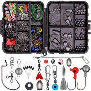 Kit di accessori da pesca portatile 257 pezzi - Corrosione resistente - Scatola di organizzazione - Adatto per pesca in acqua dolce e salata - Qualità premium - Attrezzatura da pesca