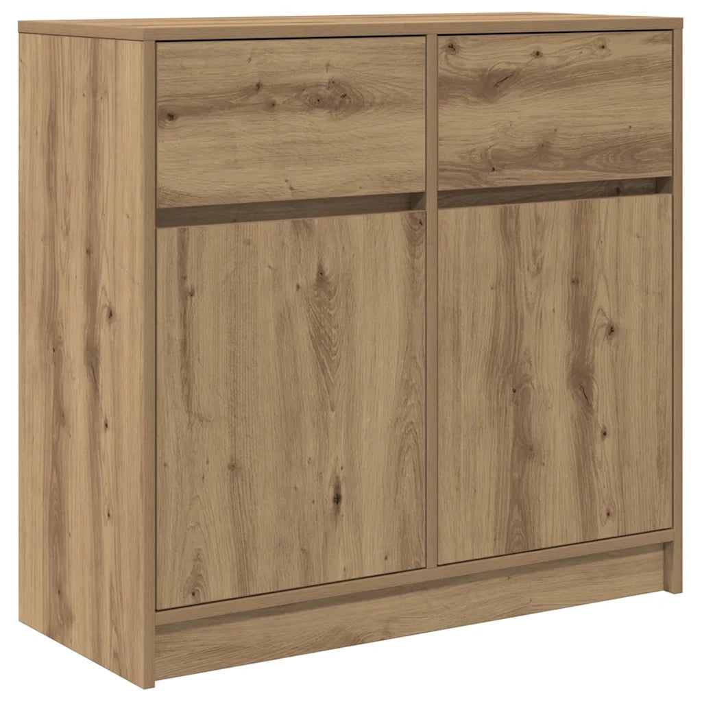 Credenza con Cassetto-Buffet-Armadio da cucina Rovere Artigianale 80x34x76 cm Truciolato