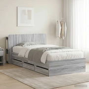 Telaio del letto con storage Sonoma grigio 75 x 190 cm 3433908