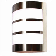 Trade Shop - Applique Da Esterno In Acciaio A Fasce Attacco E27 Lampada Da Parete Ip44 S250-a -