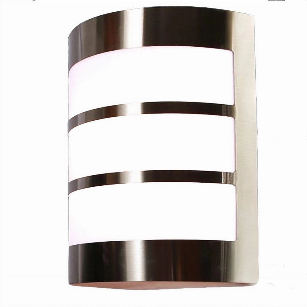Trade Shop - Applique Da Esterno In Acciaio A Fasce Attacco E27 Lampada Da Parete Ip44 S250-a -