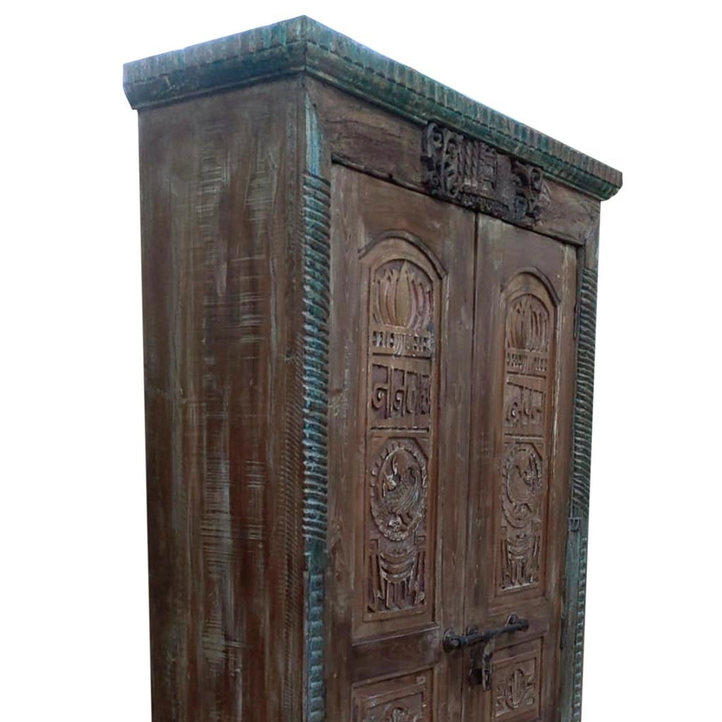 Armadio in legno marrone 121x45x220h